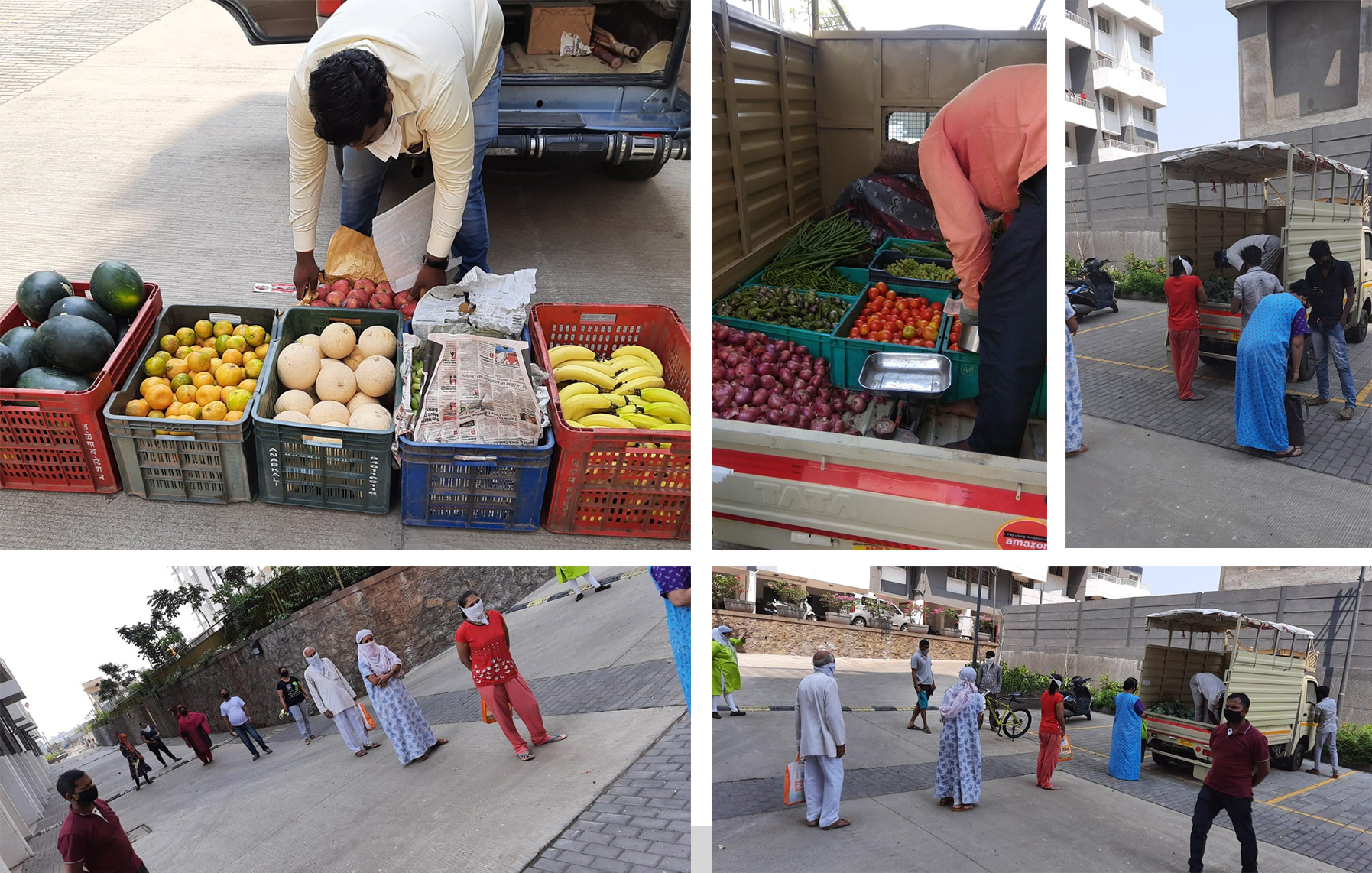 A local vegetable vendor has also been arranged to help residents with vegetables and fruits.